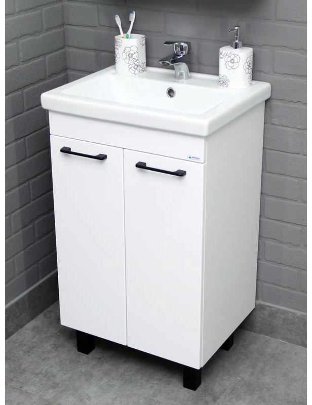 Тумба с раковиной Kabinka.kz DA2708T, 47x79x38.6см белый купить,NaN