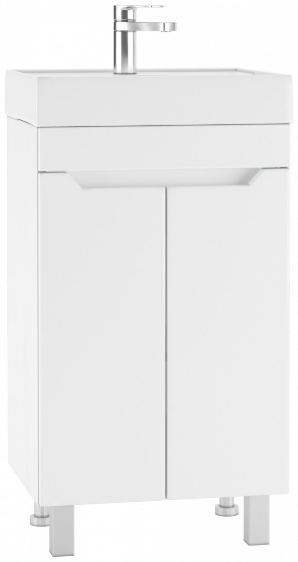 Тумба с раковиной KABINKA.KZ Адай, 47x79x38.6 см, белый