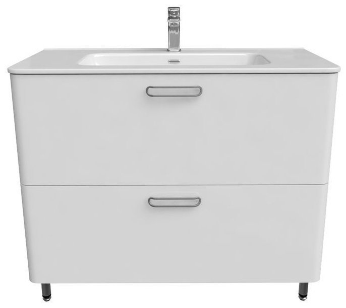 Тумба с раковиной IDDIS BRICK BRI10WFi95K / 0101000i28 100 см. , 100x71x45.5 см, белый