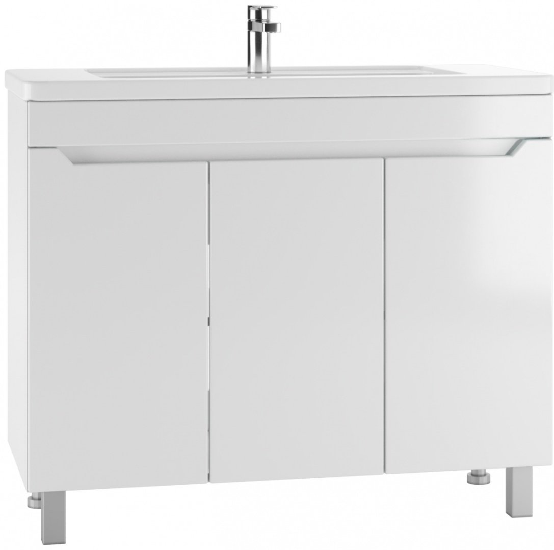 Тумба с раковиной KABINKA.KZ Адай, 96.9x79x43.5 см, белый