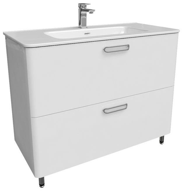 Тумба с раковиной IDDIS BRICK BRI10WFi95K / 0101000i28 100 см. , 100x71x45.5 см, белый