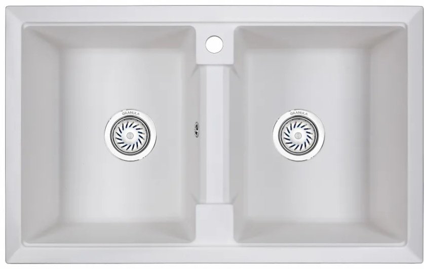 Кухонная мойка GRANULA 8101 Арктик врезная 81х50х21 см, кварцевый песок