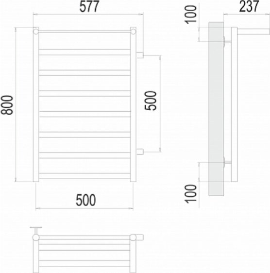 Полотенцесушитель TERMINUS водяной 4670078530417, лесенка 50x80 см купить,NaN