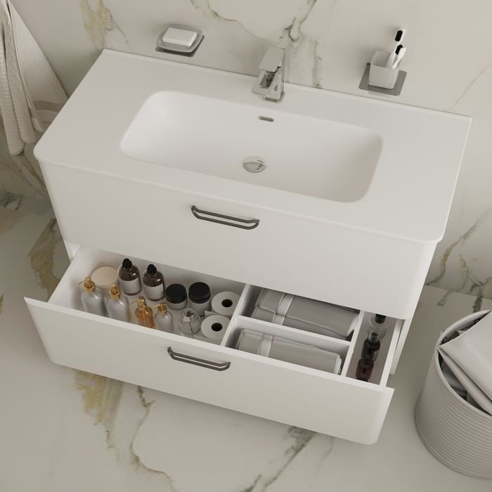 Тумба с раковиной IDDIS BRICK BRI10WFi95K / 0101000i28 100 см. , 100x71x45.5 см, белый - ForteMarket Тумба с раковиной IDDIS BRICK BRI10WFi95K / 0101000i28 100 см. , 100x71x45.5 см, белый купить,NaN
