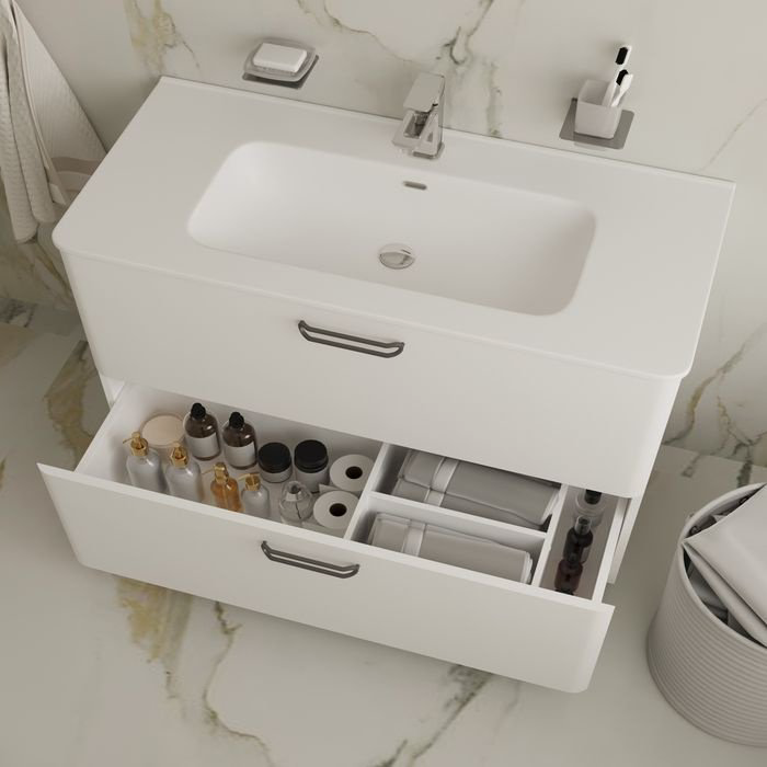 Тумба с раковиной IDDIS BRICK BRI10WFi95K / 0101000i28 100 см. , 100x71x45.5 см, белый - ForteMarket Тумба с раковиной IDDIS BRICK BRI10WFi95K / 0101000i28 100 см. , 100x71x45.5 см, белый купить,NaN