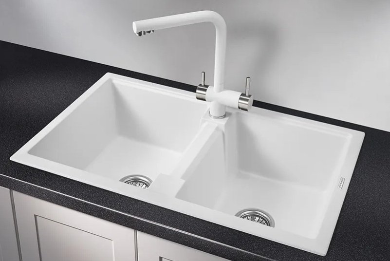 Кухонная мойка GRANULA 8101 Арктик врезная 81х50х21 см, кварцевый песок купить,365800