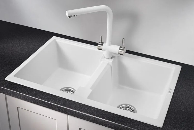 Кухонная мойка GRANULA 8101 Арктик врезная 81х50х21 см, кварцевый песок купить,365800