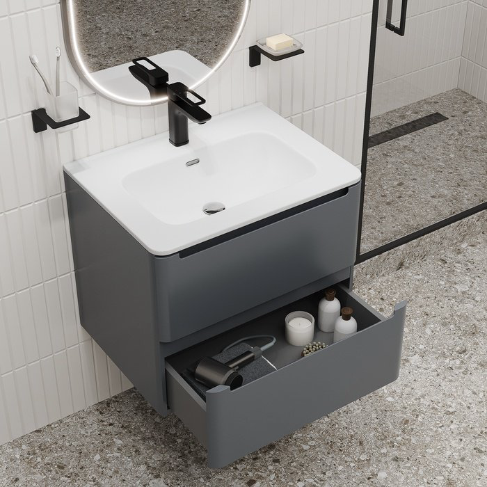 Тумба с раковиной IDDIS Edifice EDI60D0i95K/0106000i28 , 60x50x46.7 см, темно-серый купить,NaN