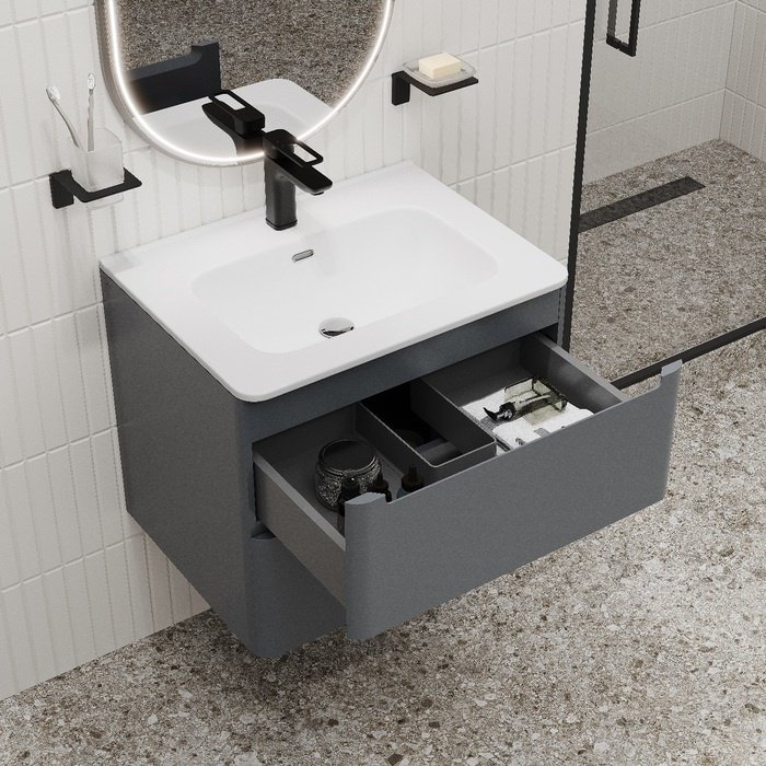 Тумба с раковиной IDDIS Edifice EDI60D0i95K/0106000i28 , 60x50x46.7 см, темно-серый купить,NaN