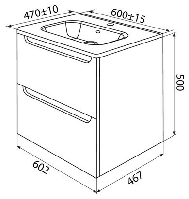 Тумба с раковиной IDDIS Edifice EDI60D0i95K/0106000i28 , 60x50x46.7 см, темно-серый купить,NaN