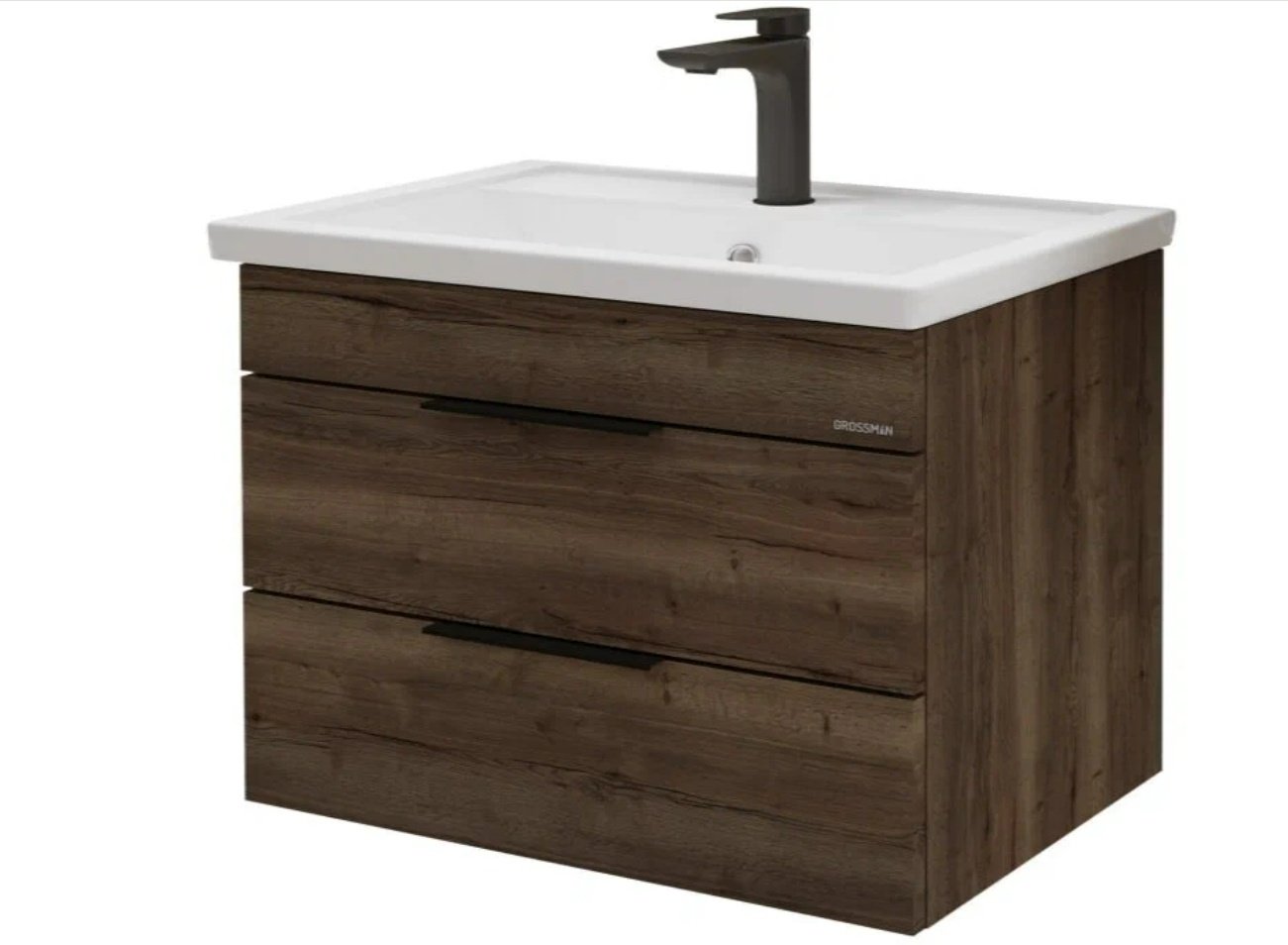 Тумба с раковиной Grossman ФОРТА 70, 66.5x50x43.5 см, темно-коричневый
