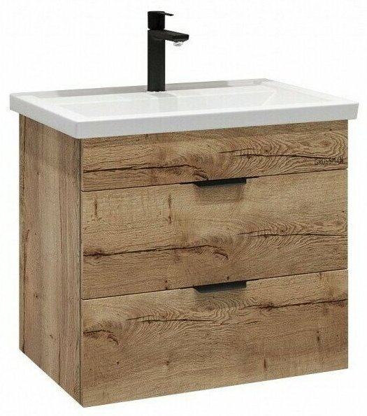 Тумба с раковиной Grossman ФОРТА 60 K0000109290, 56.6x50x38.5 см, коричневый