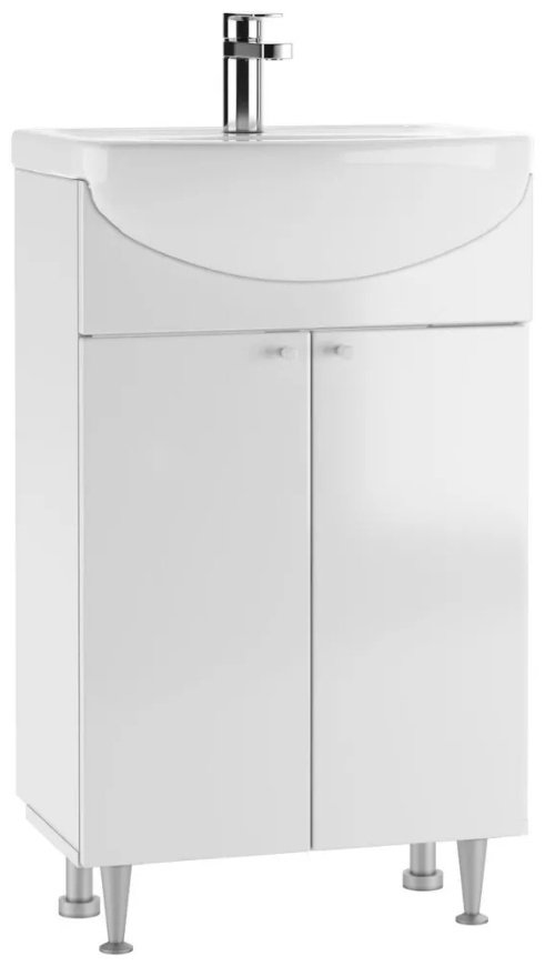 Тумба с раковиной KABINKA.KZ &#34;Исеть 55&#34; Промо, 50.4x82x30 см, белый