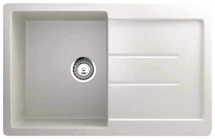Кухонная мойка Мойка EcoStone врезная ES-33 770 х 495 331 белый купить,NaN