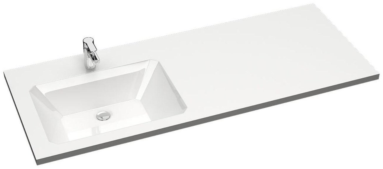 Тумба с раковиной KABINKA.KZ A2 ТР 2Я СМ 1200 К, 120x70x45 см, белый, коричневый