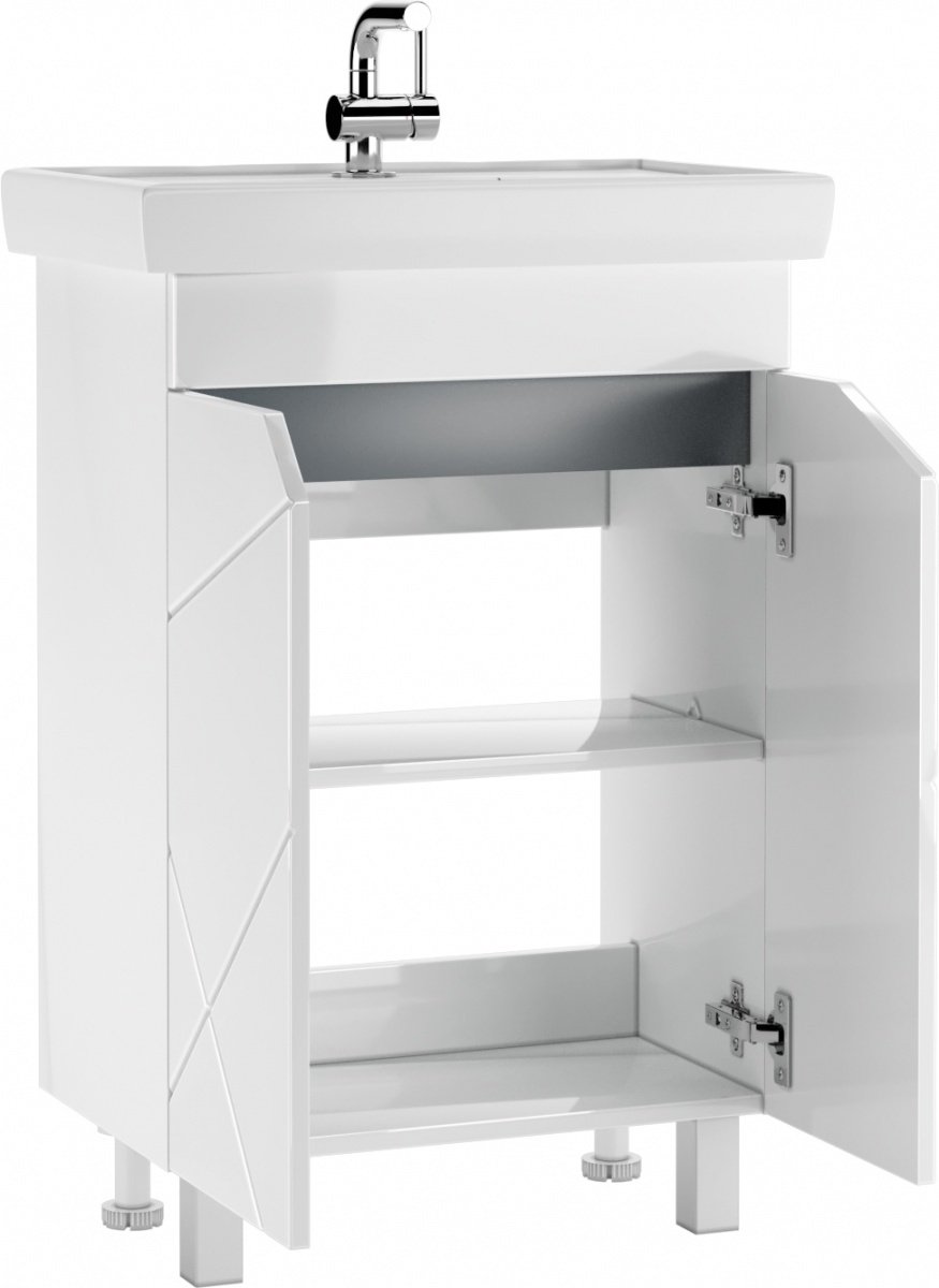 Тумба с раковиной KABINKA.KZ Байтерек, 54x81.9x34.4 см, белый