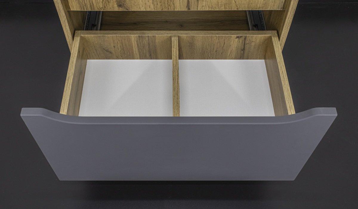 Тумба с раковиной KABINKA.KZ Байтерек, 57.5x79x43.5 см, коричневый, графит