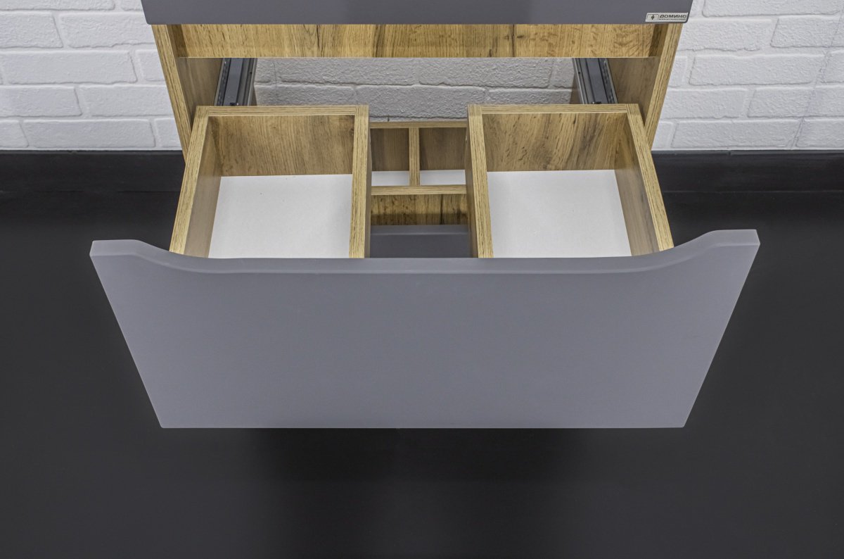 Тумба с раковиной KABINKA.KZ Байтерек, 57.5x79x43.5 см, коричневый, графит купить,NaN