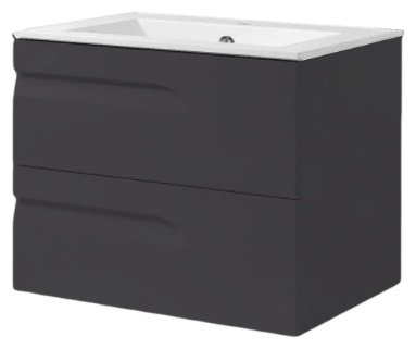 Тумба с раковиной Kabinka.kz K0000183820 100x55x47см черный купить,NaN