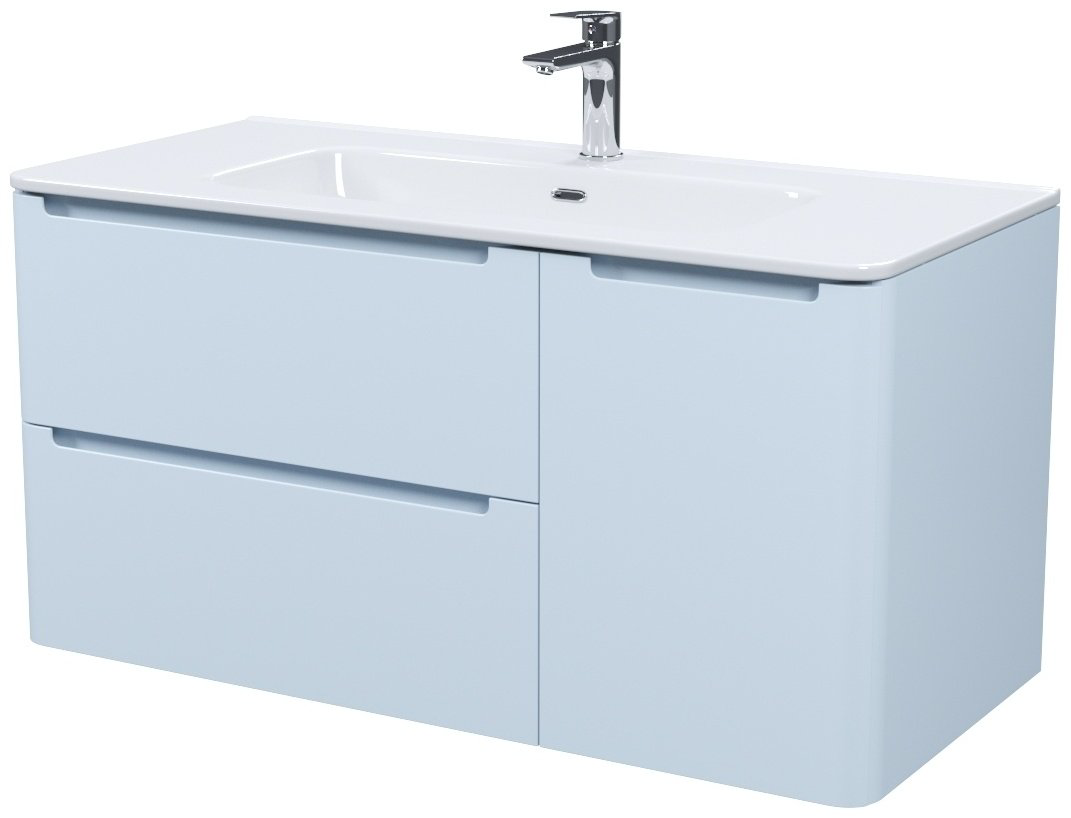 Тумба с раковиной Iddis EDI10B0i95K 100x50x46.2см голубой купить,NaN