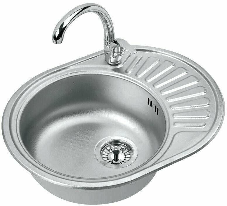 Кухонная мойка ЕС- 466 врезная 74х44х15 см, нержавеющая сталь - ForteMarket Кухонная мойка ЕС- 466 врезная 74х44х15 см, нержавеющая сталь купить,0