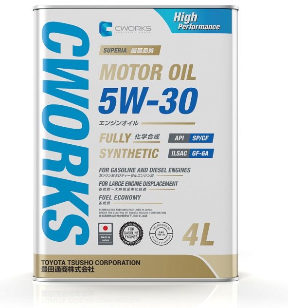 Моторное масло Моторное масло синтетическое CWORKS Superia 5W-30 4 л