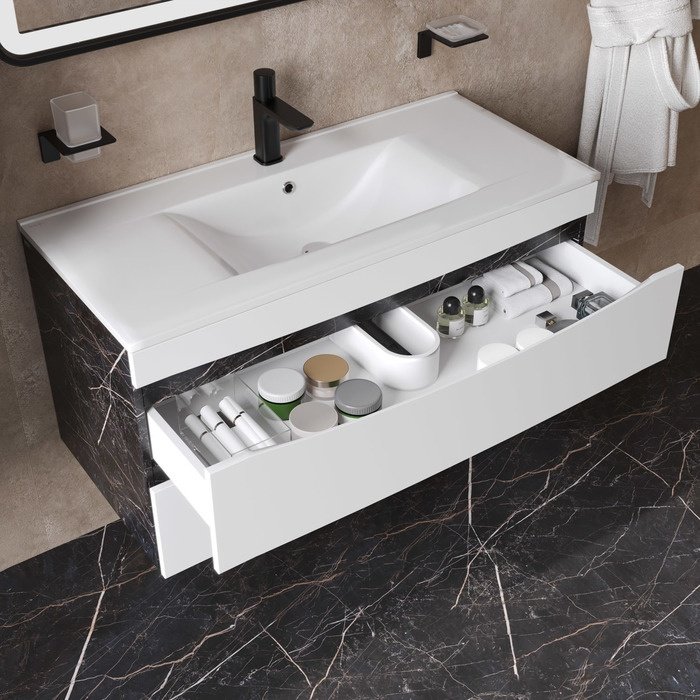 Тумба с раковиной IDDIS CLO10B0i95K, 100x50x45.5 см, белый