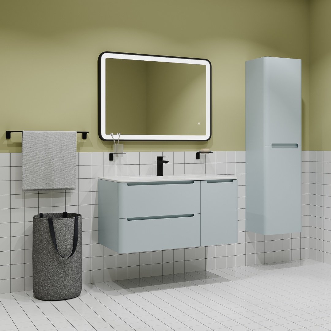 Тумба с раковиной Iddis EDI10B0i95K 100x50x46.2см голубой купить,NaN