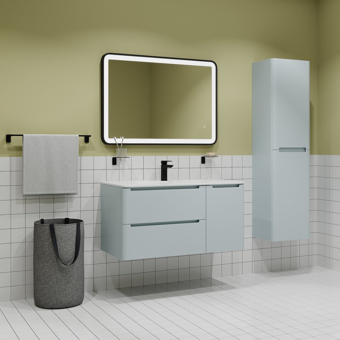 Тумба с раковиной Iddis EDI10B0i95K 100x50x46.2см голубой купить,NaN
