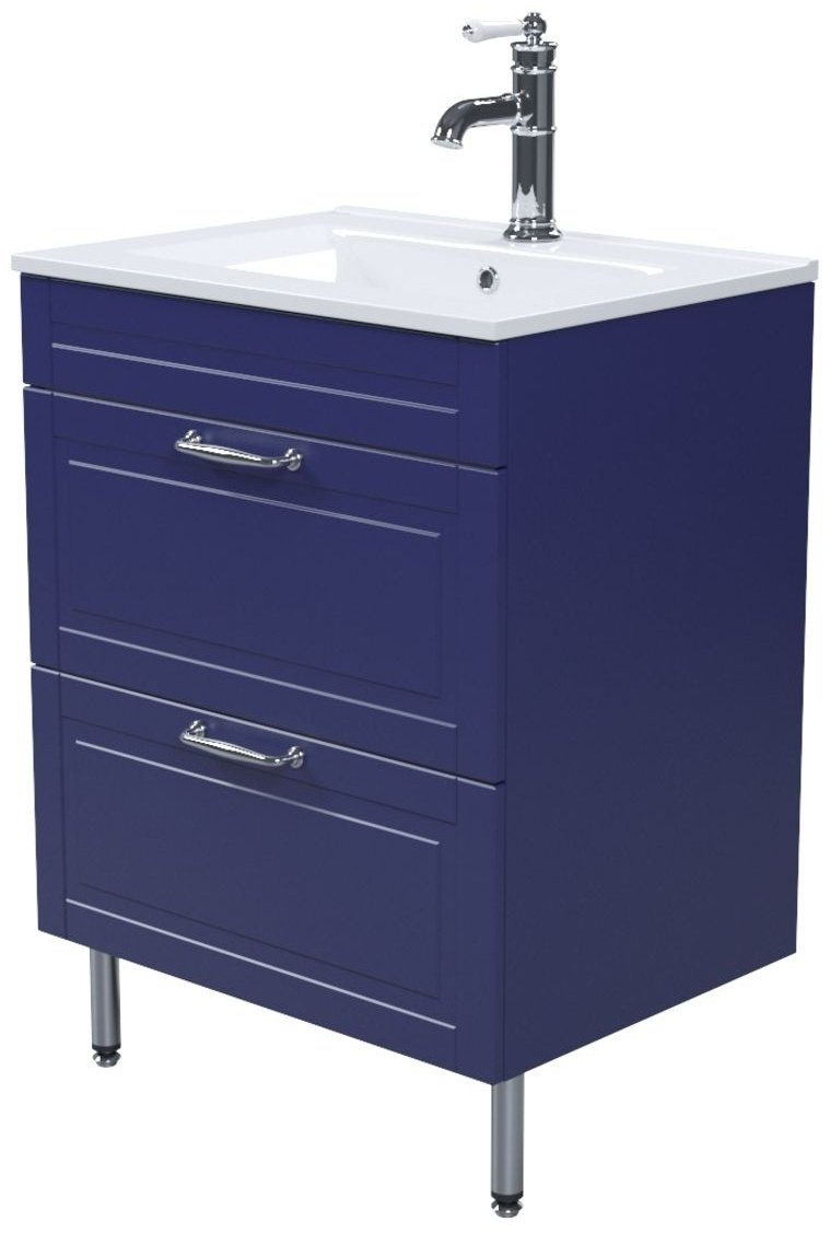 Тумба с раковиной Iddis OXF60N0i95K 60x66x45.5см синий купить,NaN