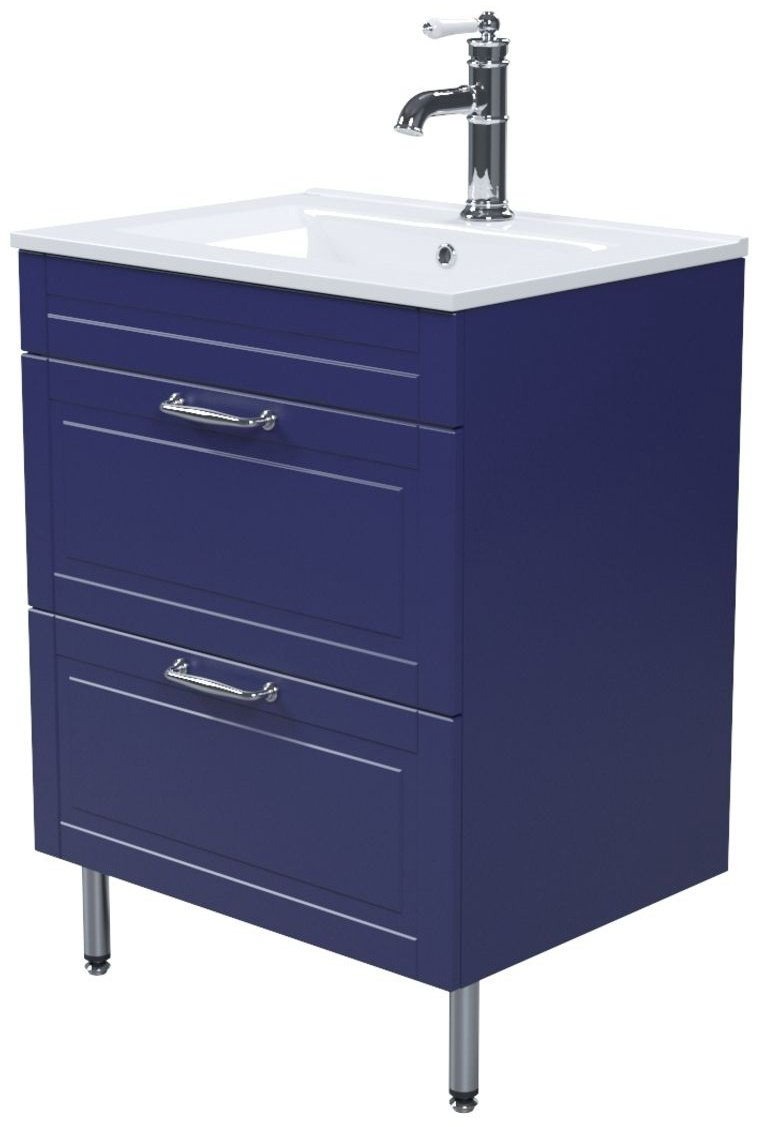 Тумба с раковиной Iddis OXF60N0i95K 60x66x45.5см синий купить,NaN