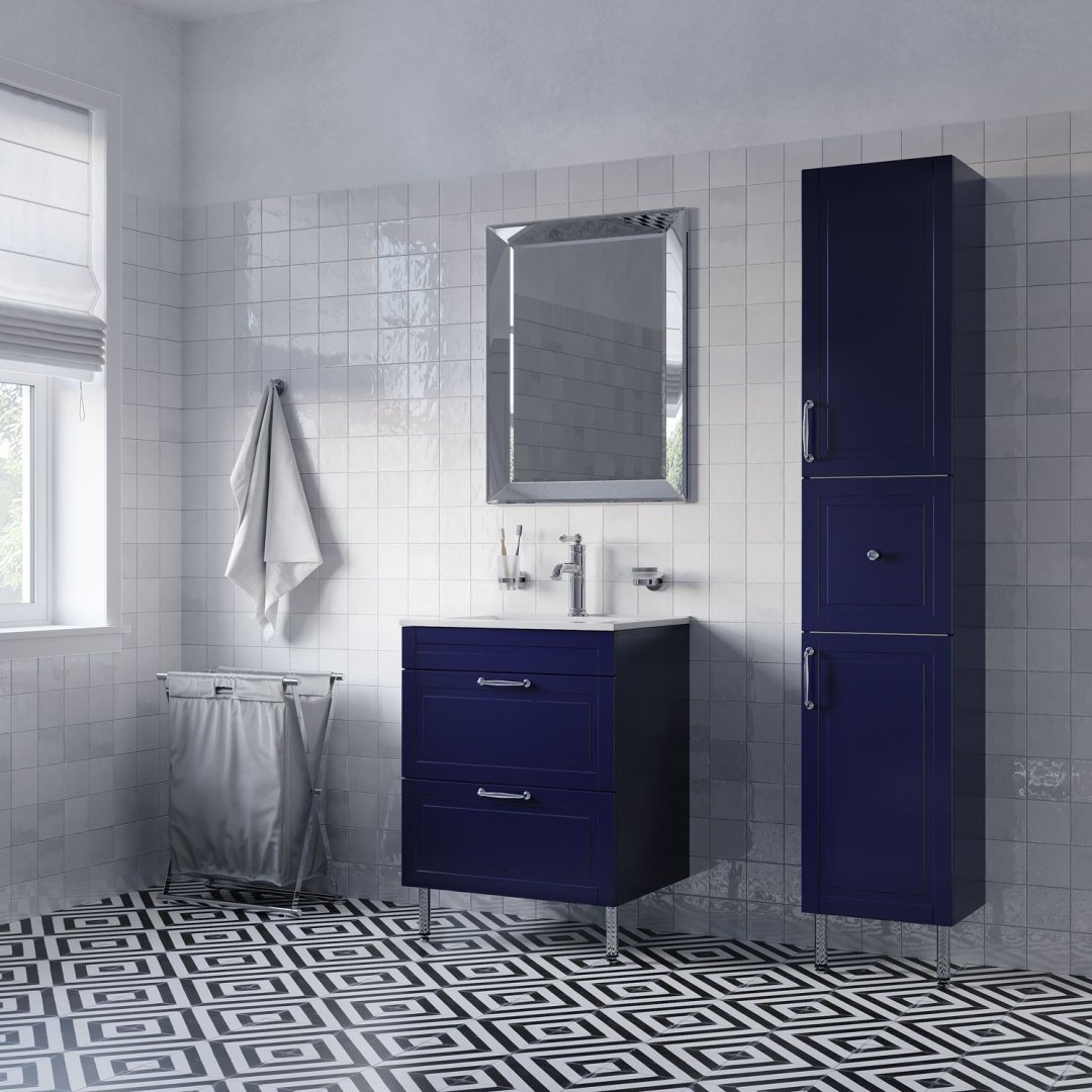 Тумба с раковиной Iddis OXF60N0i95K 60x66x45.5см синий купить,NaN