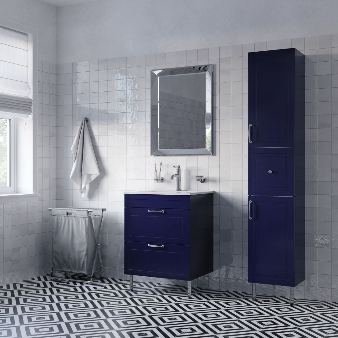 Тумба с раковиной Iddis OXF60N0i95K 60x66x45.5см синий купить,NaN