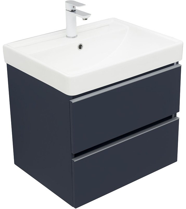 Тумба с раковиной KABINKA.KZ Вега 60 329589, 58.2x50.2x46.5 см, темно-серый