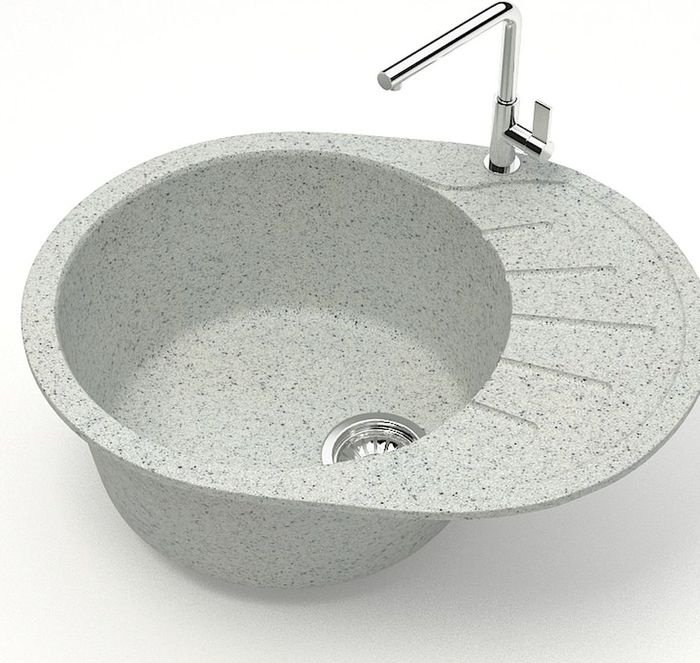Кухонная мойка Marrbaxx 10/Q10 врезная 44х57.5х21.5 см, искусственный камень, тон светло-серый