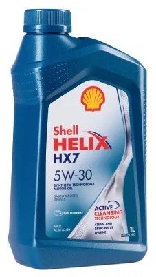 Моторное масло Полусинтетическое SHELL HELIX HX7 5W-30 1 л
