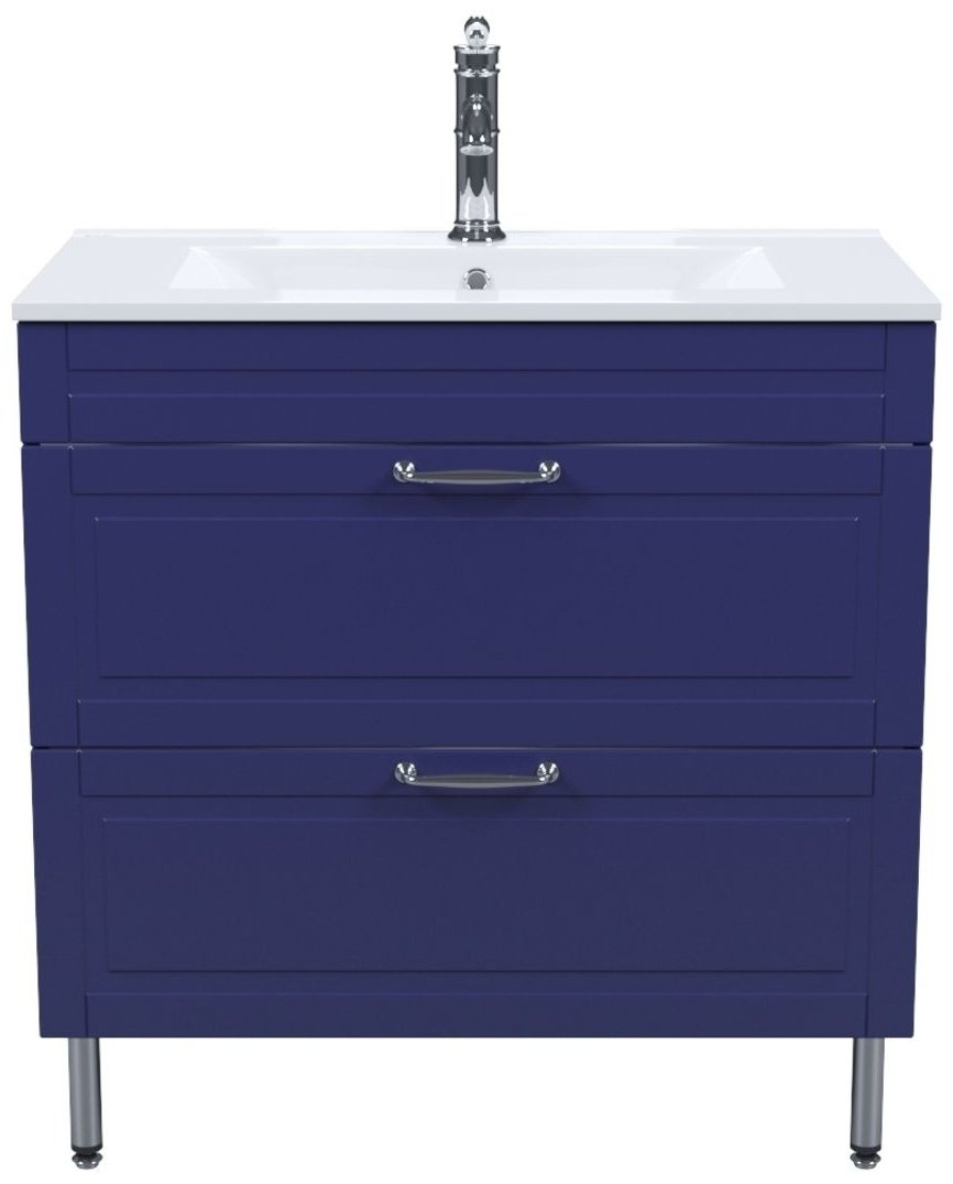 Тумба с раковиной IDDIS OXF80N0i95K, 80x60x45.5 см, синий