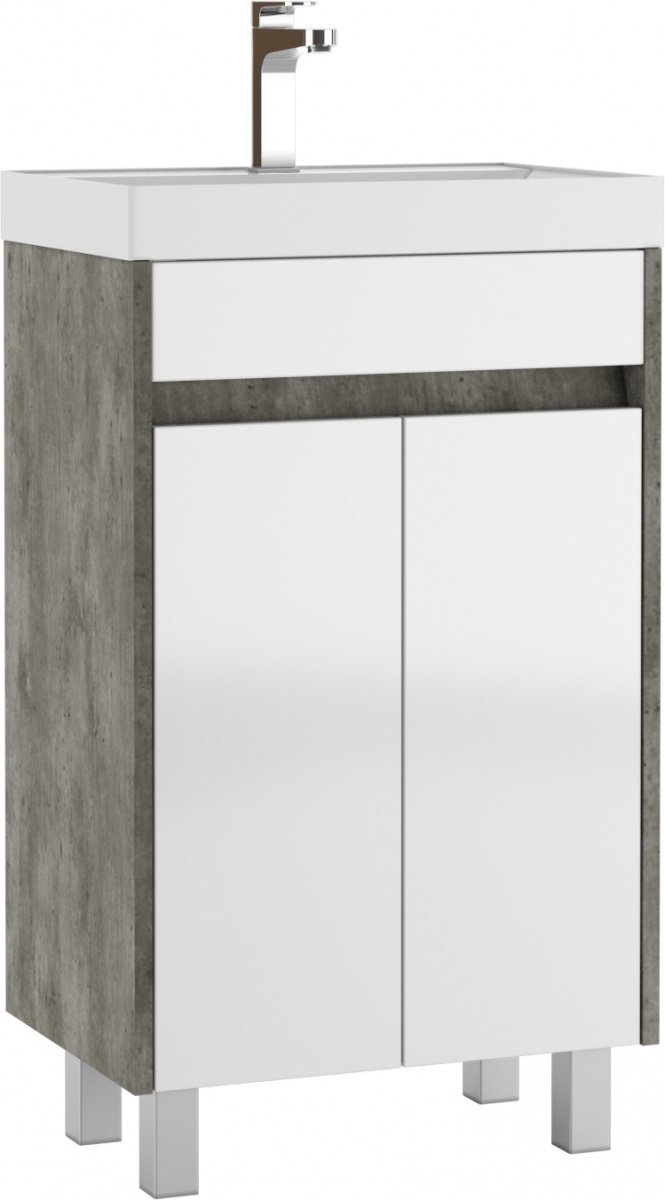 Тумба с раковиной KABINKA.KZ Classica 50 Karlo, 49x70x34 см, белый, серый