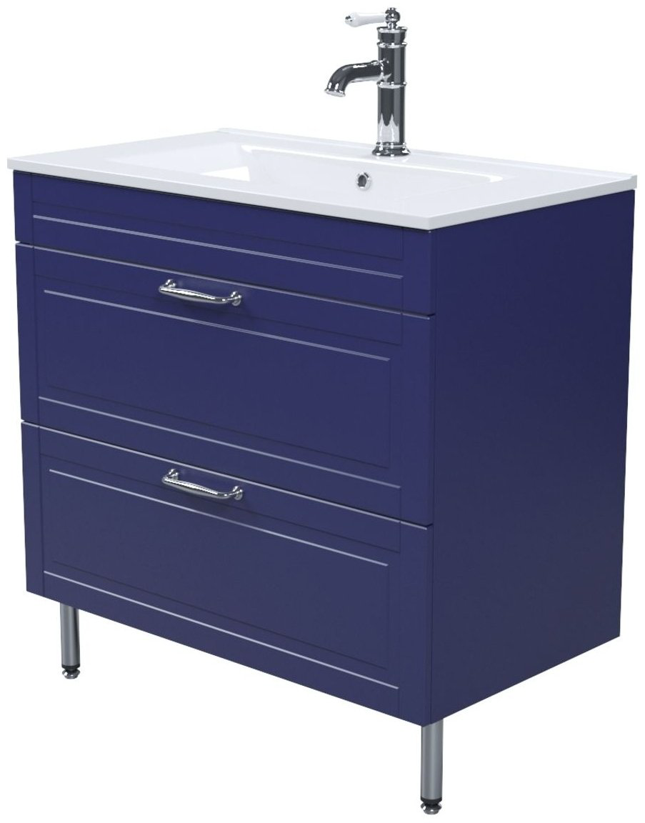 Тумба с раковиной Iddis OXF80N0i95K 80x60x45.5см синий купить,NaN