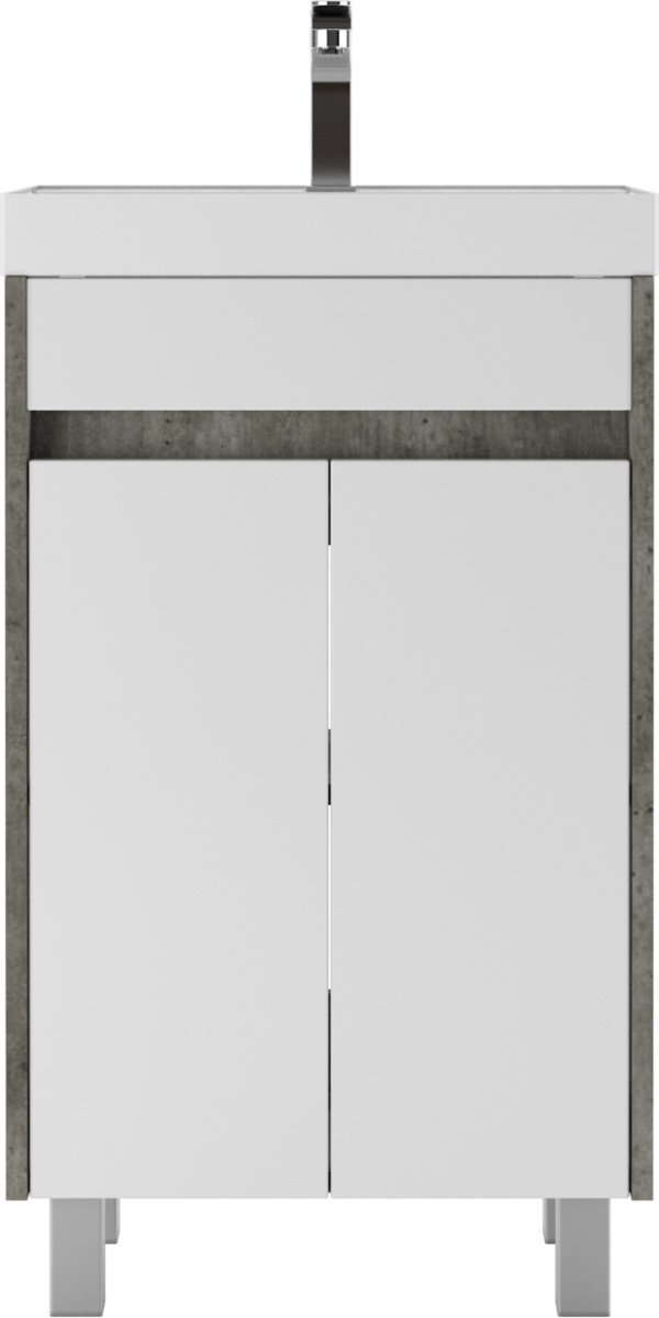 Тумба с раковиной KABINKA.KZ Classica 50 Karlo, 49x70x34 см, белый, серый