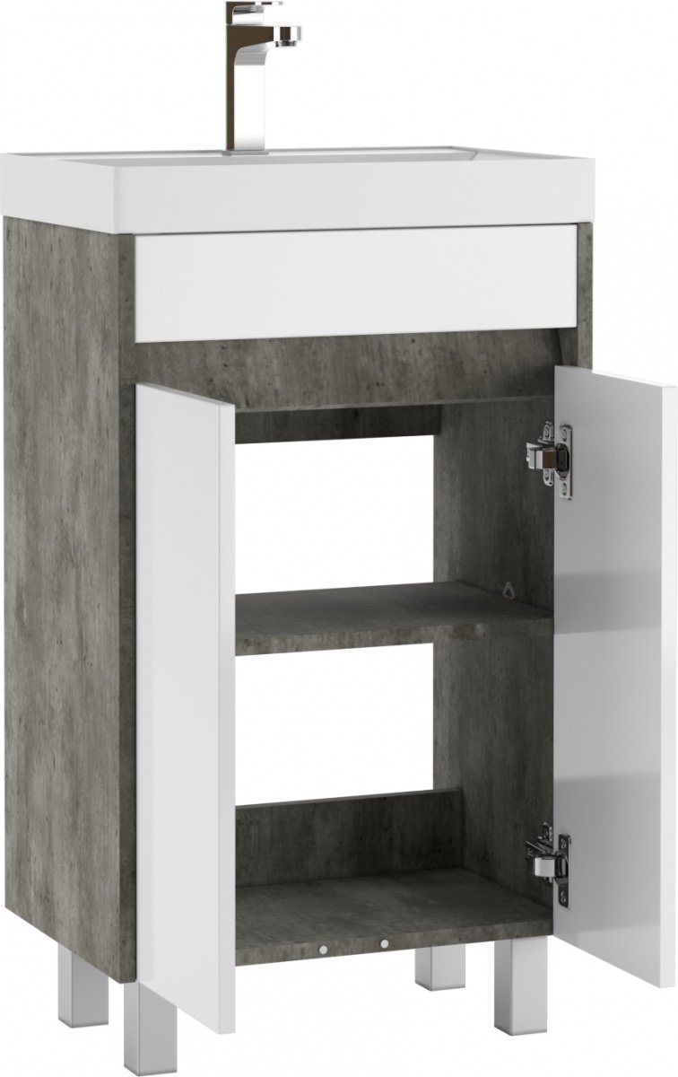 Тумба с раковиной KABINKA.KZ Classica 50 Karlo, 49x70x34 см, белый, серый
