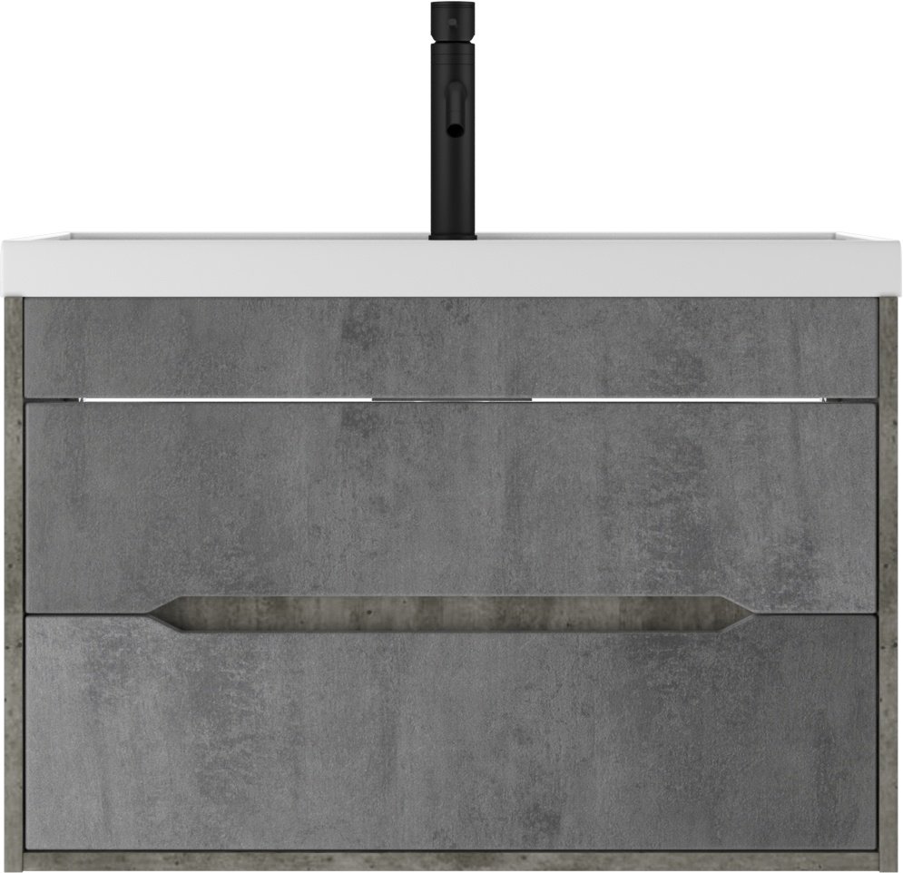 Тумба с раковиной KABINKA.KZ Байтерек, 79.2x51x44.5 см, графит