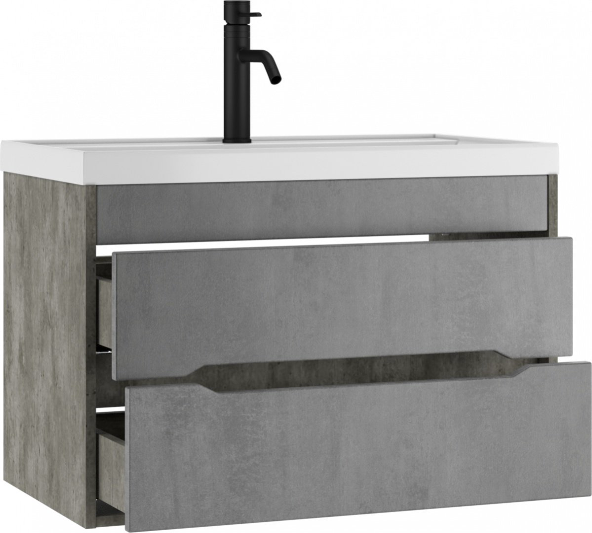 Тумба с раковиной KABINKA.KZ Байтерек, 79.2x51x44.5 см, графит купить,NaN
