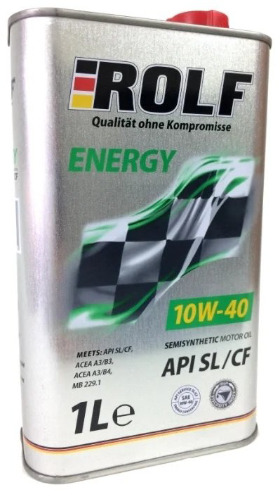 Моторное масло Полусинтетическое Rolf Energy 10W-40 1 л купить,14900