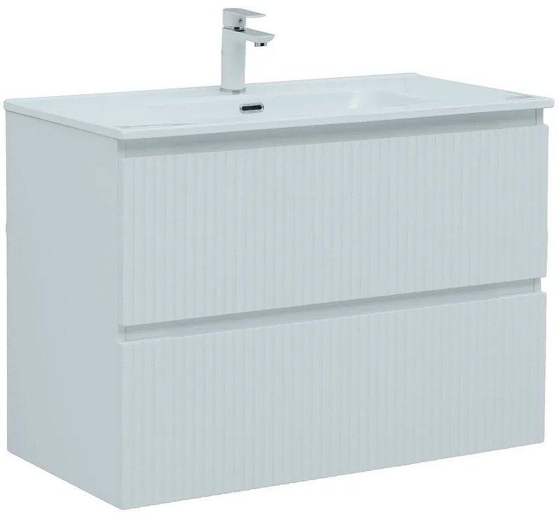 Тумба с раковиной KABINKA.KZ Flat 90 335425, 90x63.7x45.5 см, белый