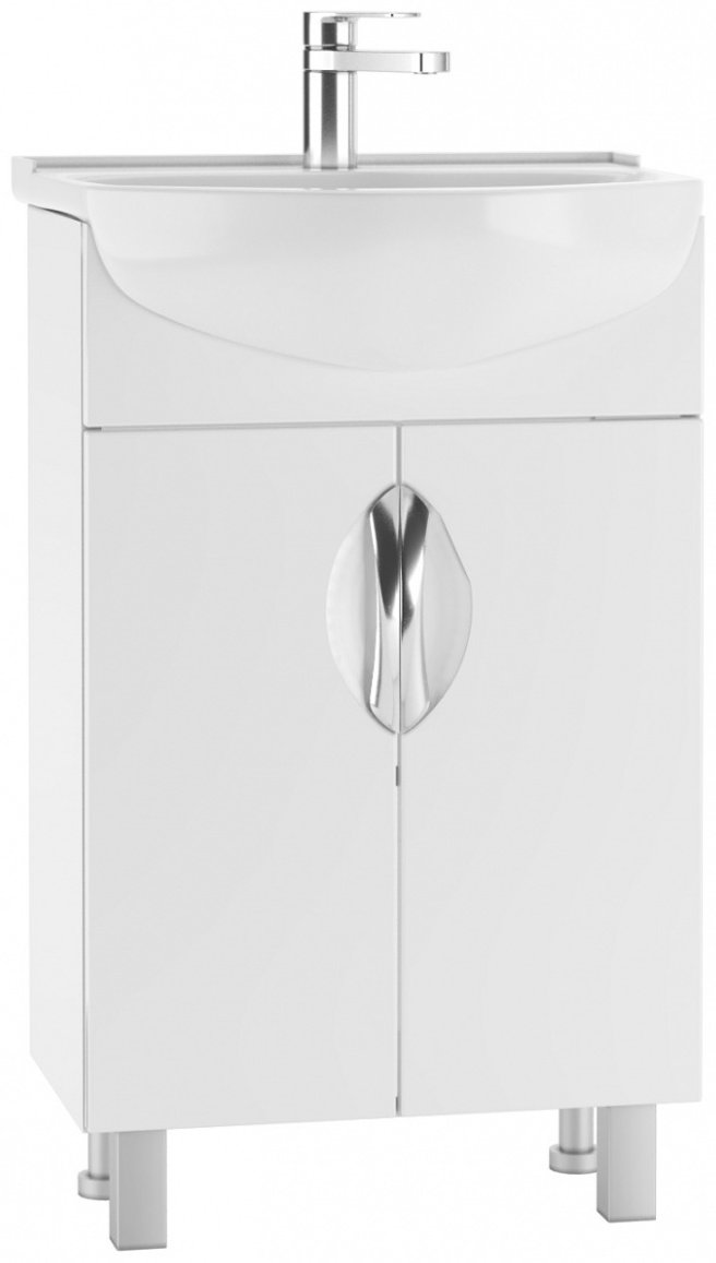 Тумба с раковиной KABINKA.KZ Адай, 48.6x82x30.4 см, белый