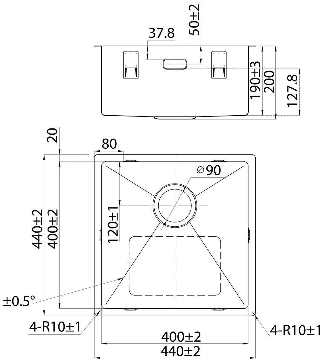 Кухонная мойка IDDIS подстольная Edifice/EDI44B0i77 44x20 бронзовый купить,NaN
