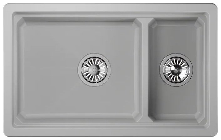 Кухонная мойка GRANULA KS-7304U врезная 73х46х20 см, кварцевый песок, тон арктик купить,NaN