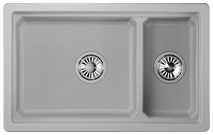 Кухонная мойка GRANULA KS-7304U врезная 73х46х20 см, кварцевый песок, тон арктик купить,NaN