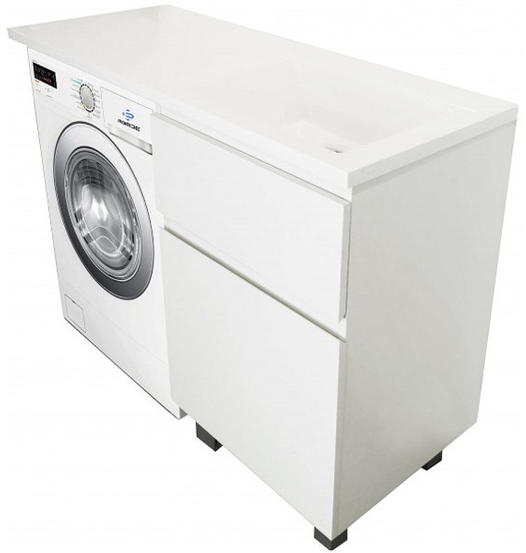 Тумба с раковиной KABINKA.KZ ФР-00001920, 120x86x48.2 см, белый